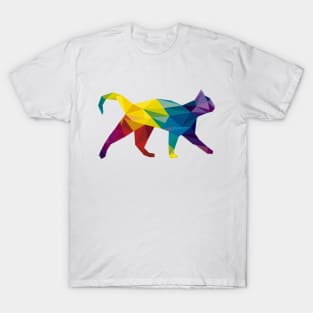 Rainbow abstract cat T-Shirt